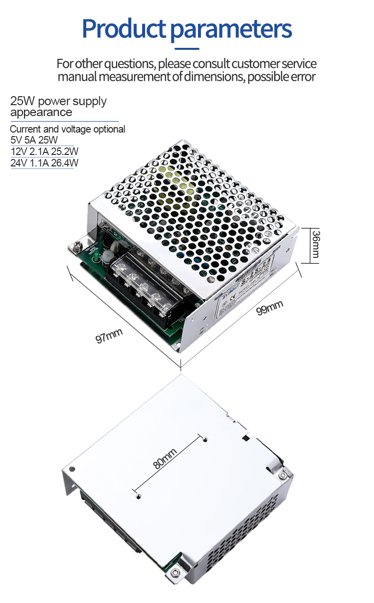 China 25W 24V smps types DC Switching Mode Power Supply for LED ...